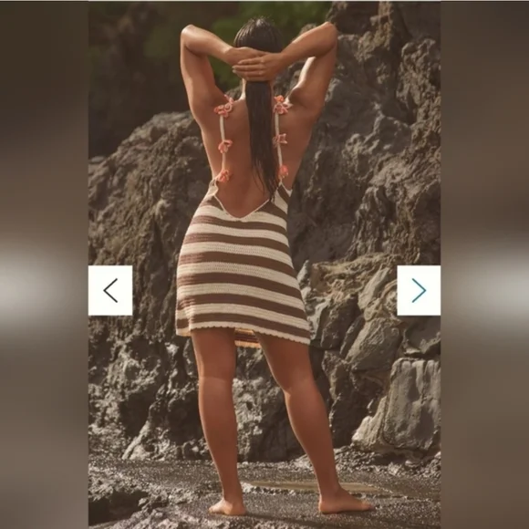 Anthropologie Celandine XL Swim Dress Cover Up Crochet Resortwear - Picture 3 of 15